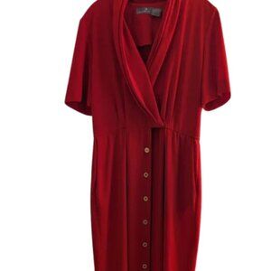 Vintage 90s Liz Claiborne Red Dress